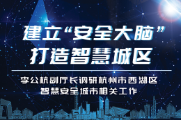 建立“安全大脑” 打造智慧城区 李公杭副厅长调研杭州市西湖区智慧安全城市相关工作